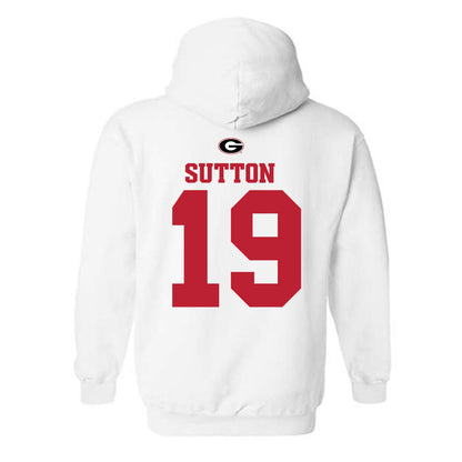 Georgia - NCAA Baseball : Ethan Sutton - Fashion Shersey Hooded Sweatshirt-1