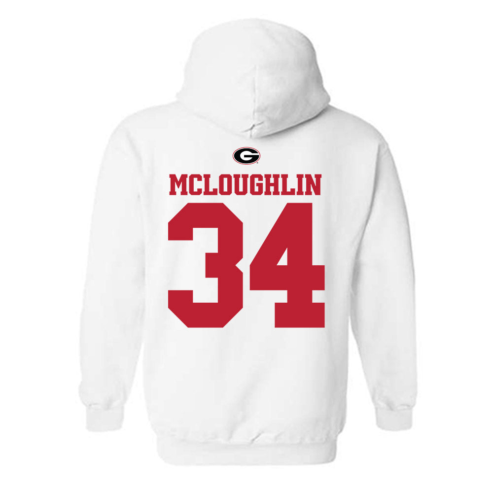 Georgia - NCAA Baseball : Tyler McLoughlin - Fashion Shersey Hooded Sweatshirt-1