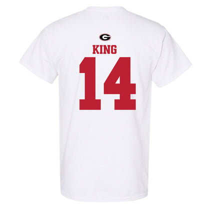 Georgia - NCAA Baseball : Trey King - Fashion Shersey T-Shirt-1