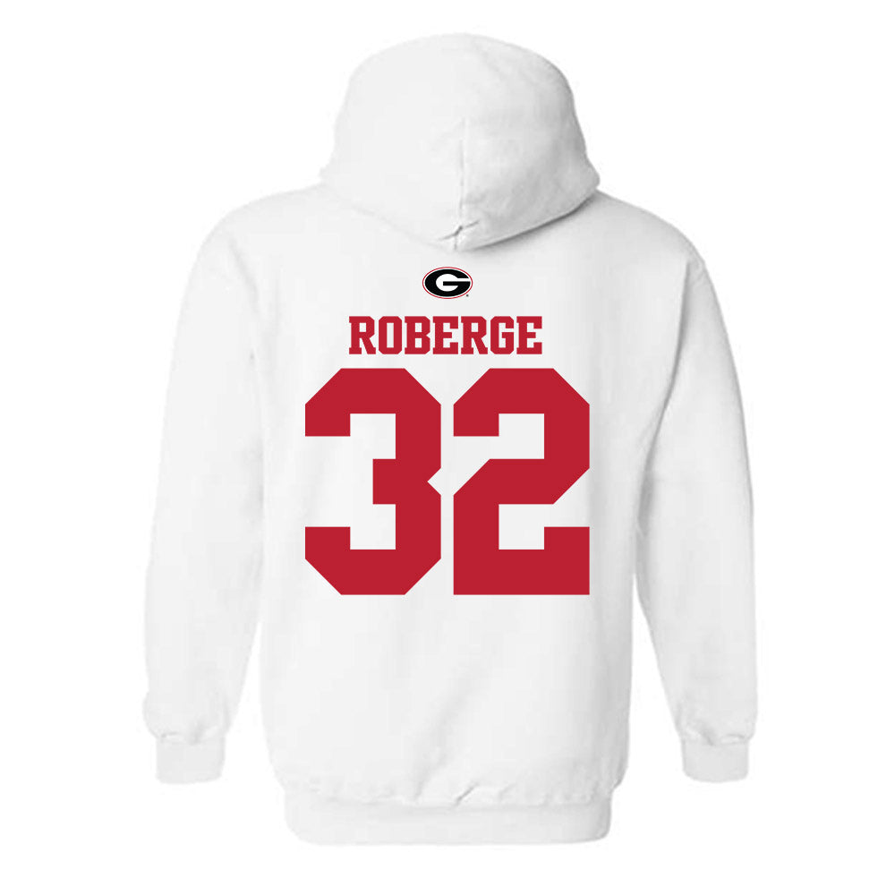 Georgia - NCAA Baseball : Joshua Roberge - Fashion Shersey Hooded Sweatshirt-1