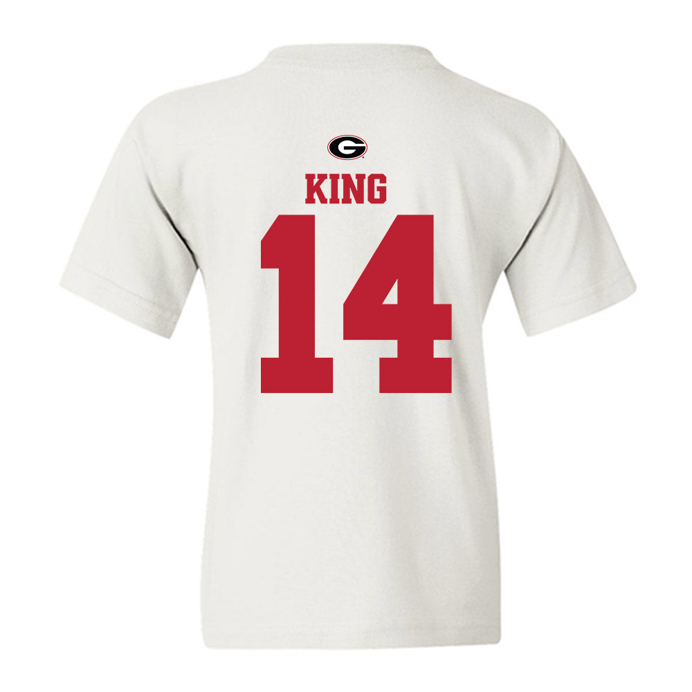 Georgia - NCAA Baseball : Trey King - Fashion Shersey Youth T-Shirt-1