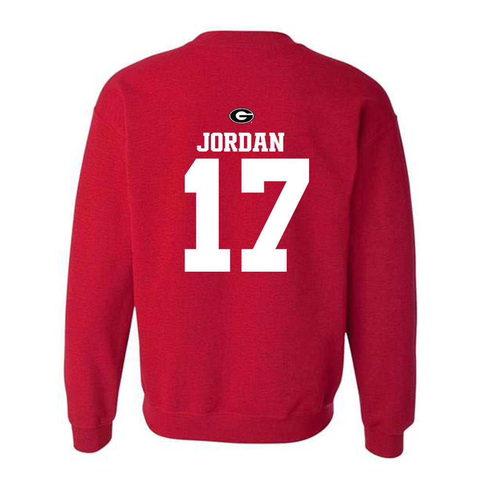 Georgia - NCAA Baseball : Logan Jordan - Fashion Shersey Crewneck Sweatshirt-1