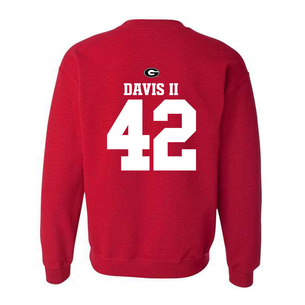 Georgia - NCAA Baseball : Alton Davis II - Fashion Shersey Crewneck Sweatshirt-1