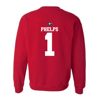 Georgia - NCAA Baseball : Tre Phelps - Fashion Shersey Crewneck Sweatshirt-1