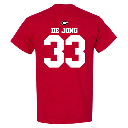 Georgia - NCAA Baseball : Max De Jong - Fashion Shersey T-Shirt-1