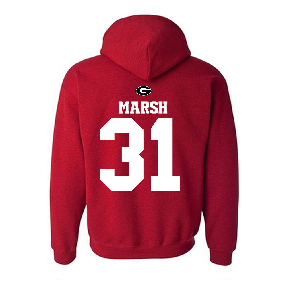 Georgia - NCAA Baseball : Chandler Marsh - Fashion Shersey Hooded Sweatshirt-1