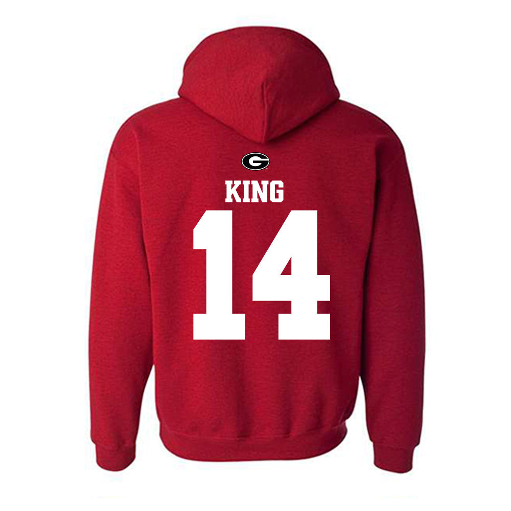 Georgia - NCAA Baseball : Trey King - Fashion Shersey Hooded Sweatshirt-1