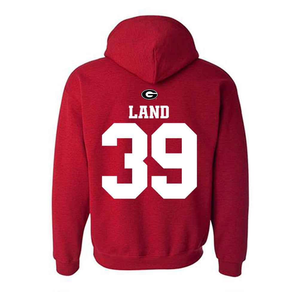 Georgia - NCAA Baseball : Wyatt Land - Fashion Shersey Hooded Sweatshirt-1