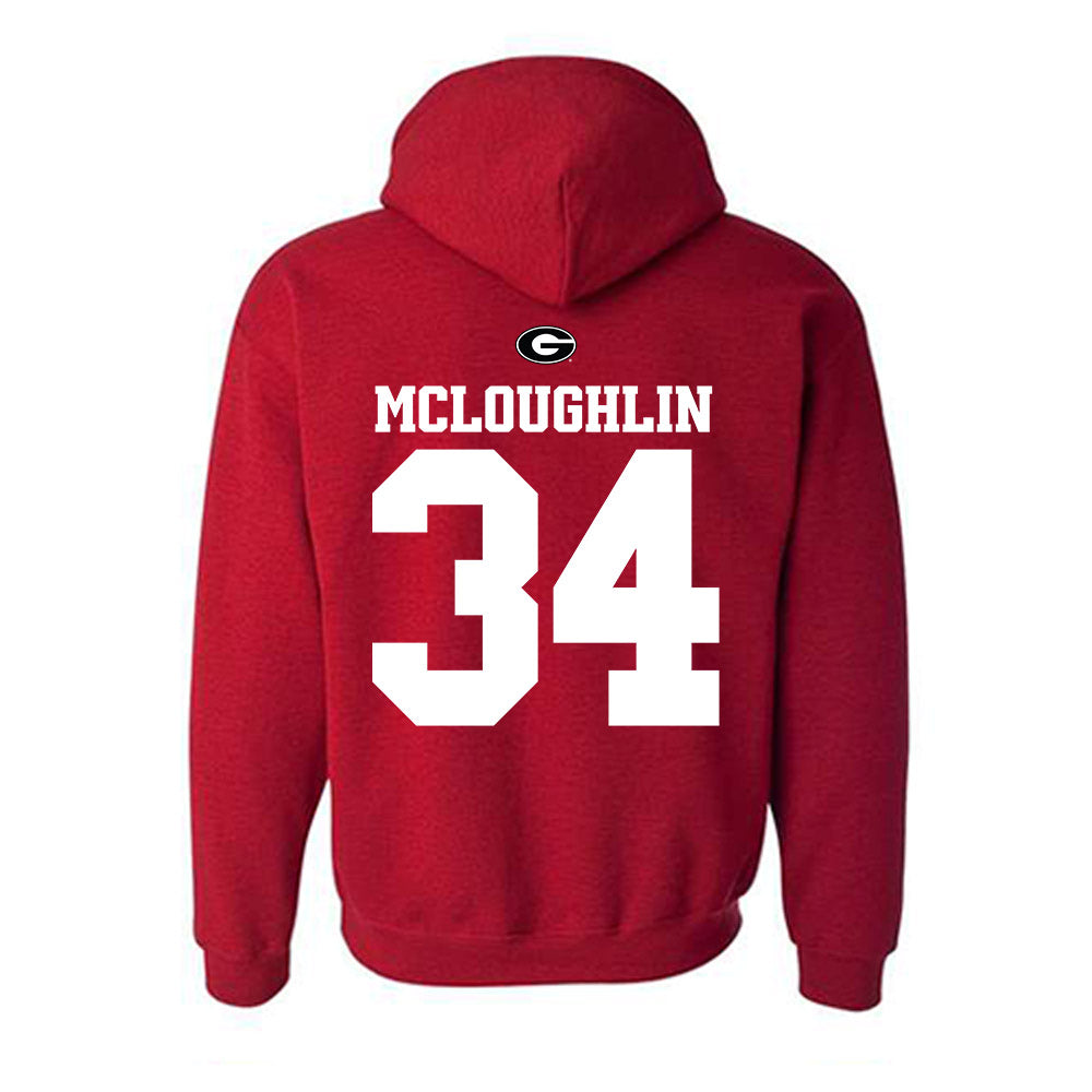 Georgia - NCAA Baseball : Tyler McLoughlin - Fashion Shersey Hooded Sweatshirt-1