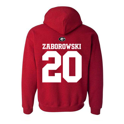 Georgia - NCAA Baseball : Ryland Zaborowski - Fashion Shersey Hooded Sweatshirt-1