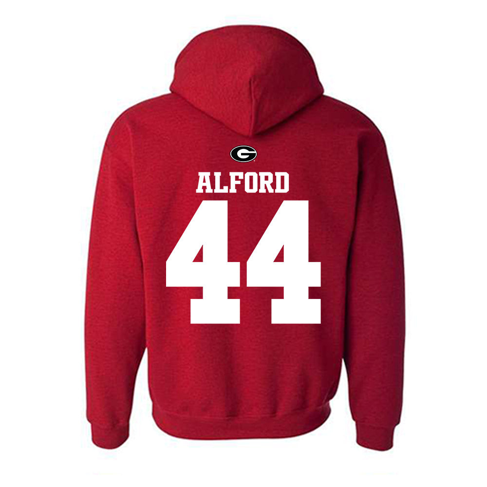 Georgia - NCAA Baseball : Slate Alford - Fashion Shersey Hooded Sweatshirt-1