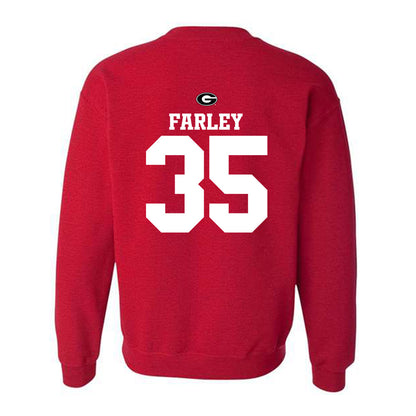 Georgia - NCAA Baseball : Paul Farley - Fashion Shersey Crewneck Sweatshirt-1