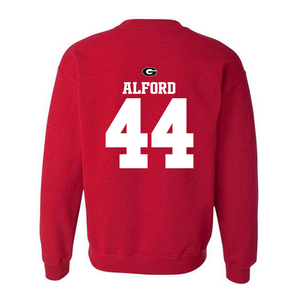 Georgia - NCAA Baseball : Slate Alford - Fashion Shersey Crewneck Sweatshirt-1