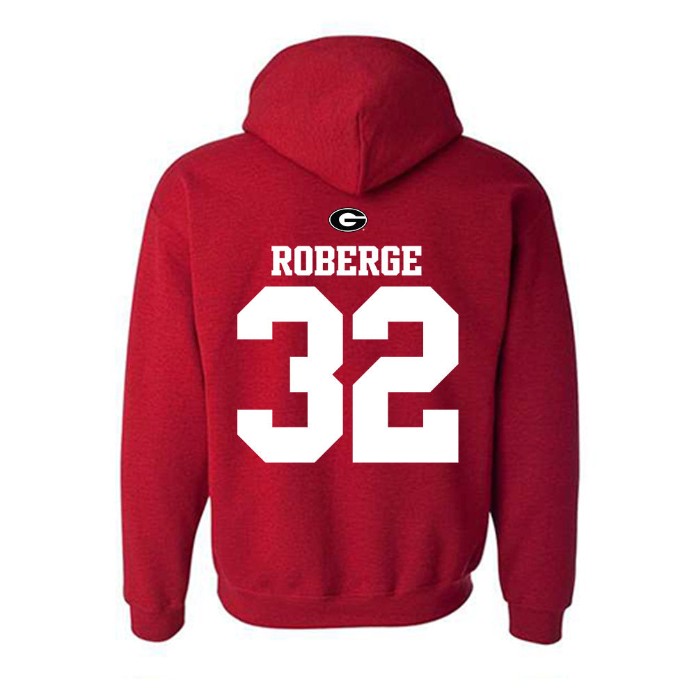 Georgia - NCAA Baseball : Joshua Roberge - Fashion Shersey Hooded Sweatshirt-1