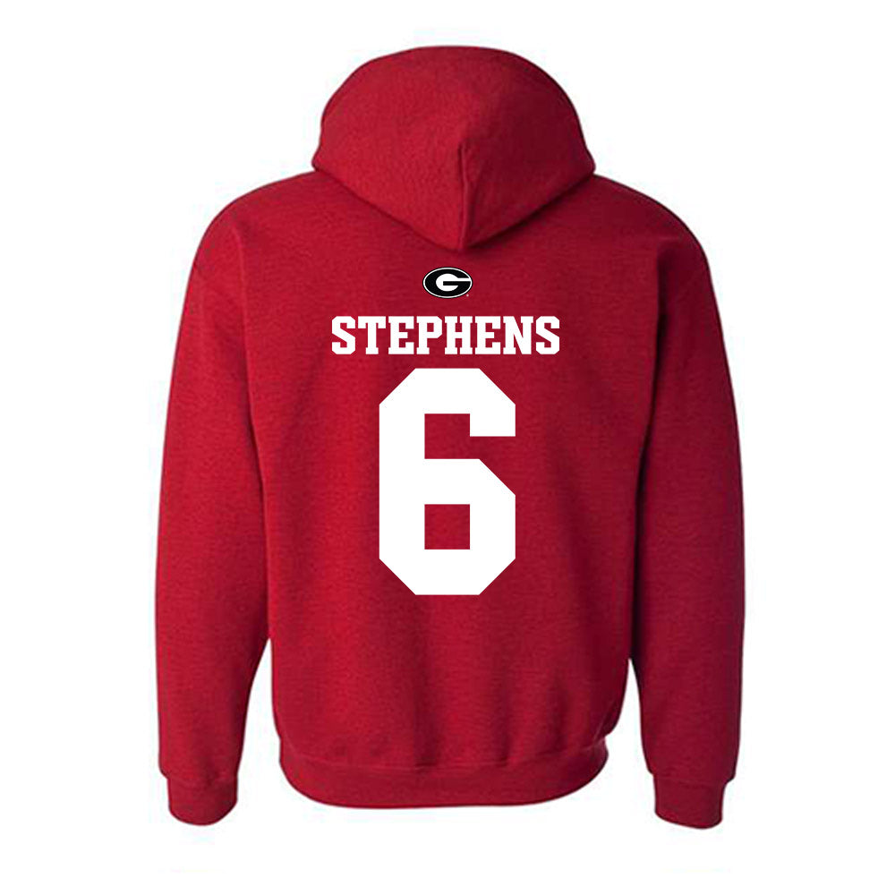 Georgia - NCAA Baseball : Jordan Stephens - Fashion Shersey Hooded Sweatshirt-1