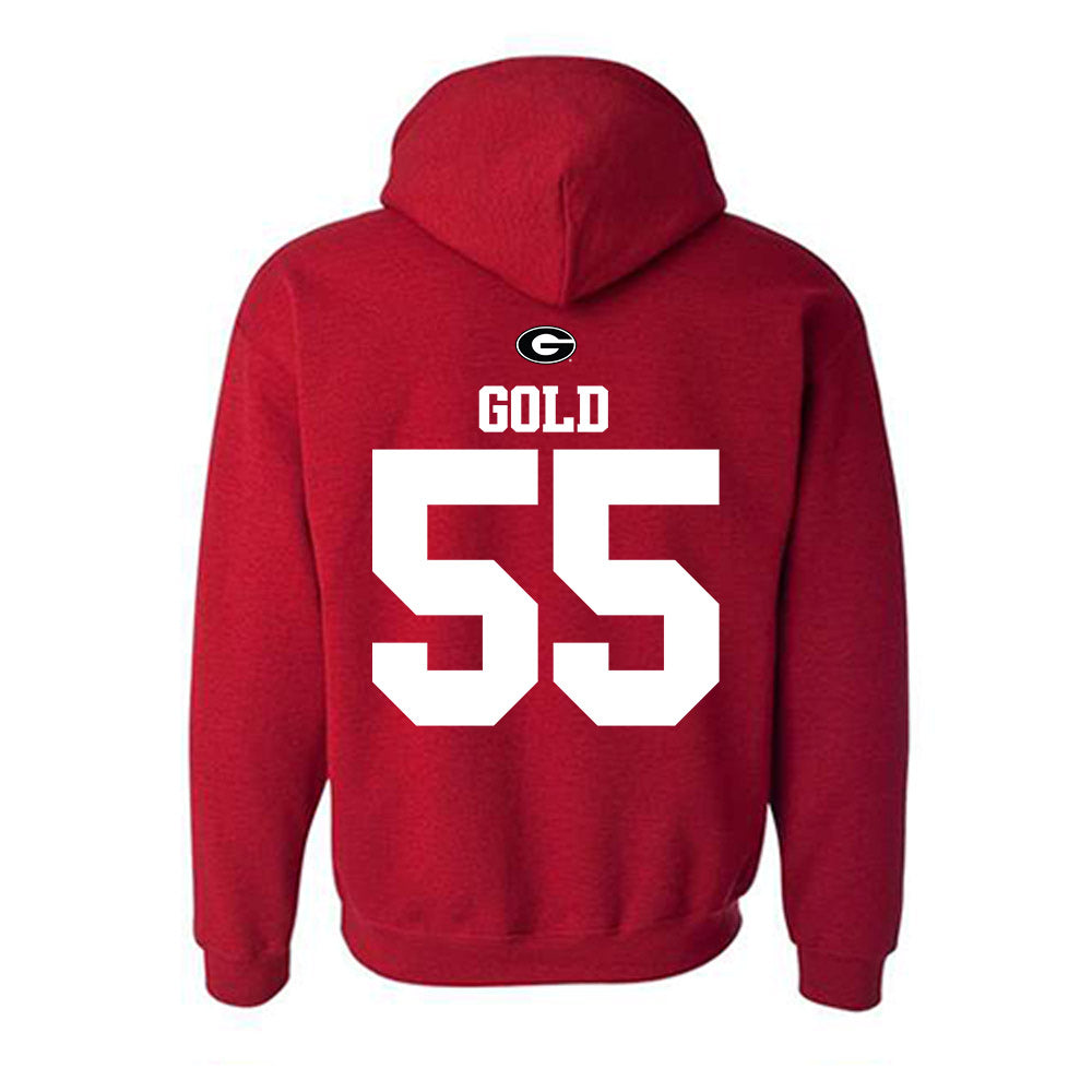 Georgia - NCAA Baseball : Ryan Gold - Fashion Shersey Hooded Sweatshirt-1