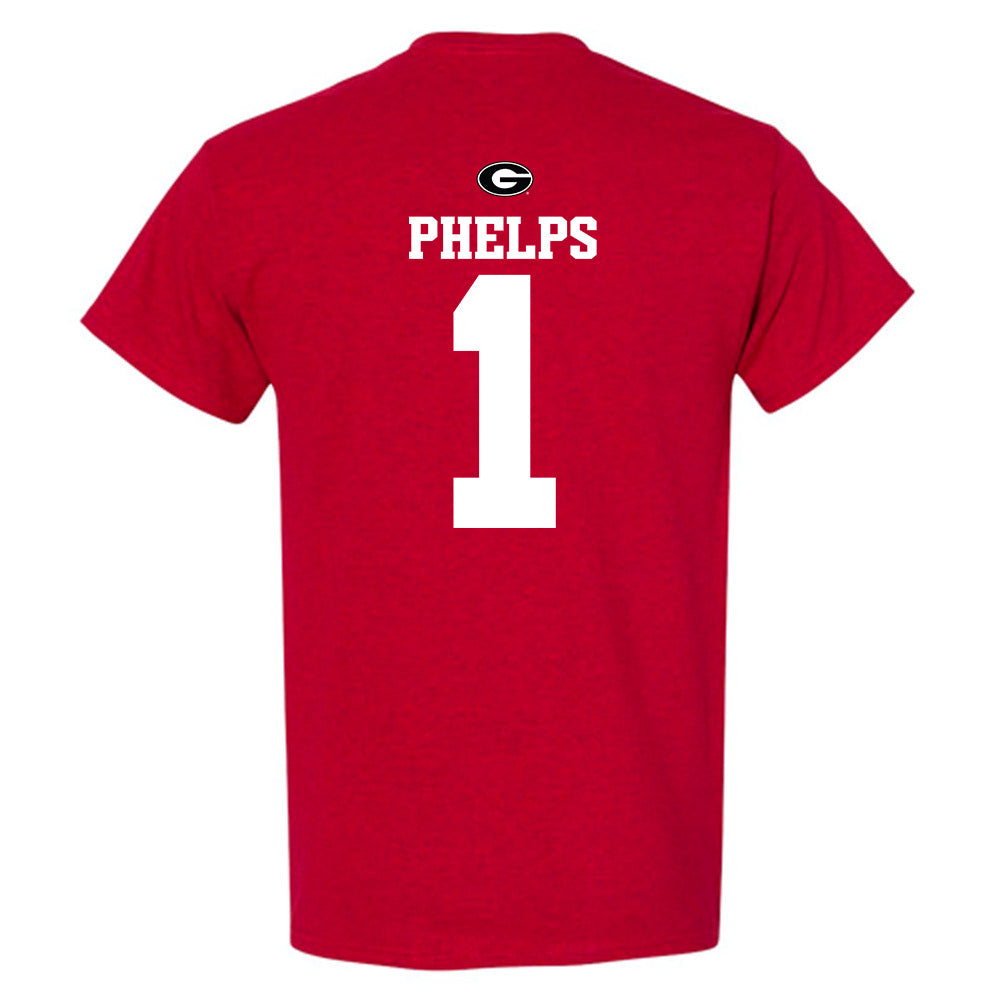 Georgia - NCAA Baseball : Tre Phelps - Fashion Shersey T-Shirt-1