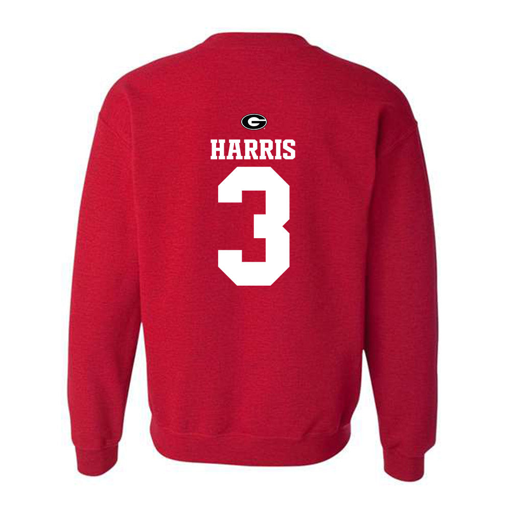 Georgia - NCAA Baseball : Zach Harris - Fashion Shersey Crewneck Sweatshirt-1