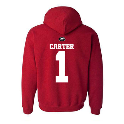 Georgia - NCAA Baseball : Dillon Carter - Fashion Shersey Hooded Sweatshirt-1