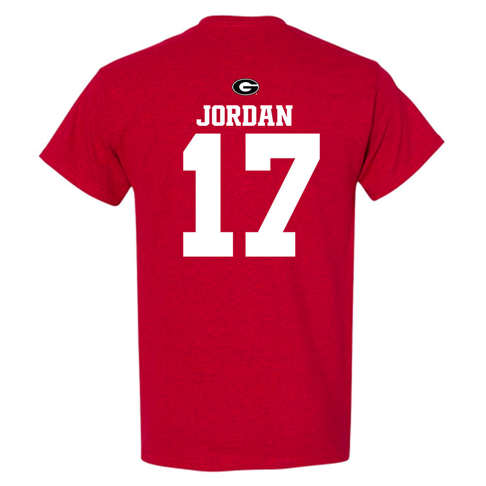 Georgia - NCAA Baseball : Logan Jordan - Fashion Shersey T-Shirt-1