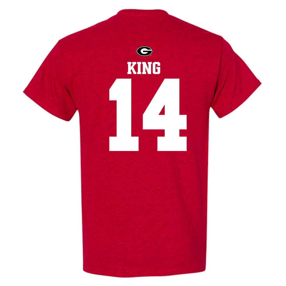 Georgia - NCAA Baseball : Trey King - Fashion Shersey T-Shirt-1