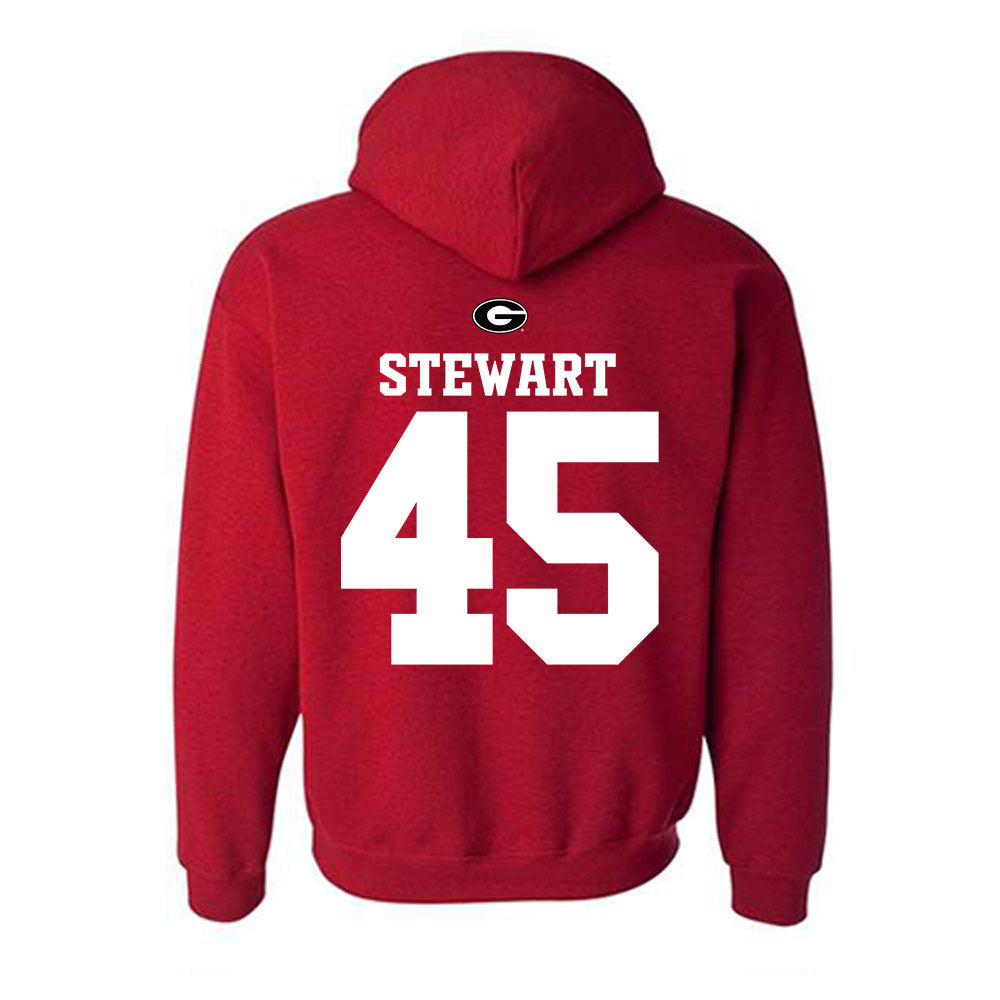 Georgia - NCAA Baseball : Bradley Stewart - Fashion Shersey Hooded Sweatshirt-1