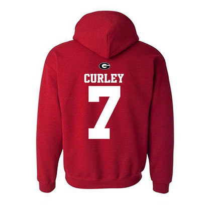 Georgia - NCAA Baseball : Brian Curley - Fashion Shersey Hooded Sweatshirt-1