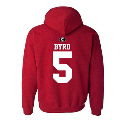 Georgia - NCAA Baseball : Justin Byrd - Fashion Shersey Hooded Sweatshirt-1