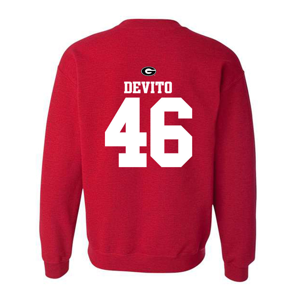 Georgia - NCAA Baseball : Zach DeVito - Fashion Shersey Crewneck Sweatshirt-1