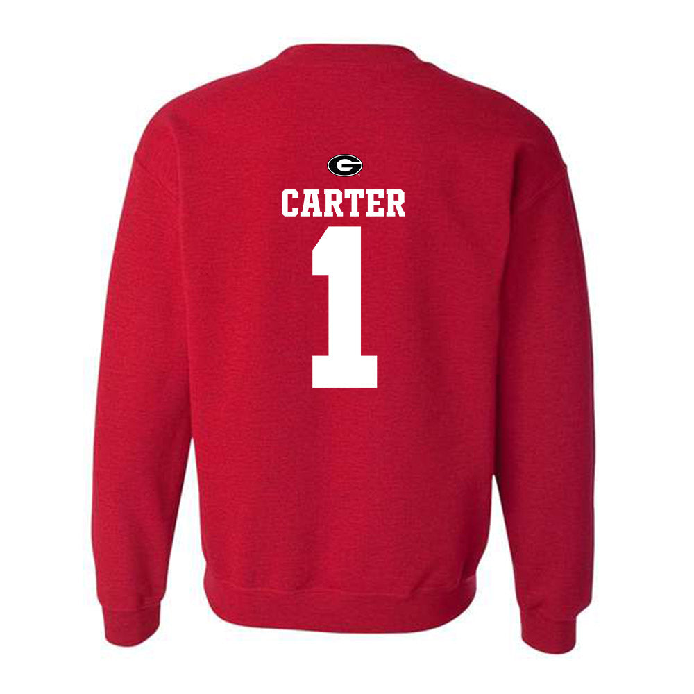 Georgia - NCAA Baseball : Dillon Carter - Fashion Shersey Crewneck Sweatshirt-1