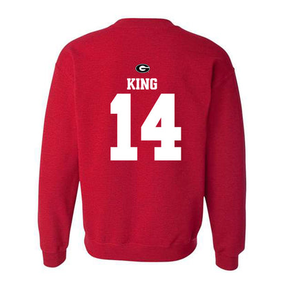 Georgia - NCAA Baseball : Trey King - Fashion Shersey Crewneck Sweatshirt-1