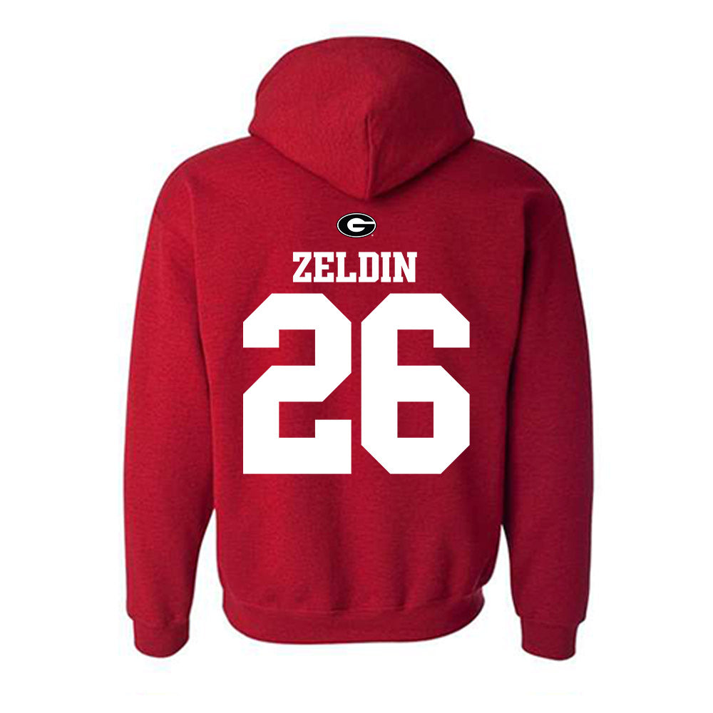 Georgia - NCAA Baseball : Brian Zeldin - Fashion Shersey Hooded Sweatshirt-1