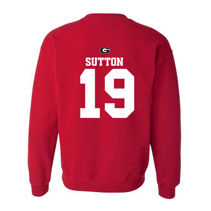 Georgia - NCAA Baseball : Ethan Sutton - Fashion Shersey Crewneck Sweatshirt-1