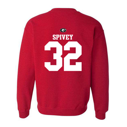 Georgia - NCAA Baseball : Logan Spivey - Fashion Shersey Crewneck Sweatshirt-1