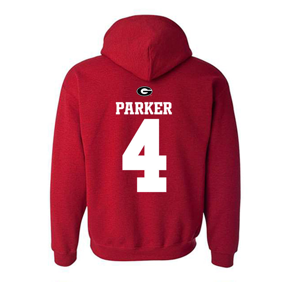 Georgia - NCAA Baseball : Erik Parker - Fashion Shersey Hooded Sweatshirt-1