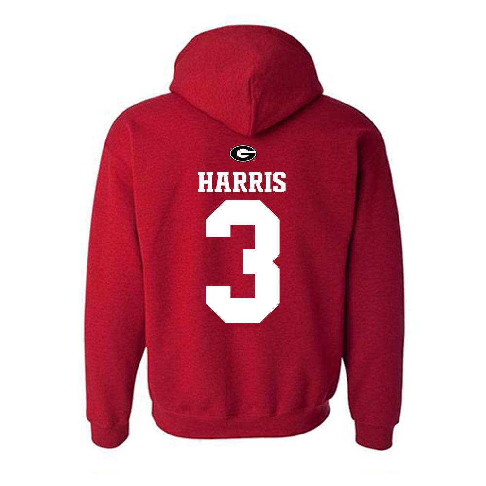 Georgia - NCAA Baseball : Zach Harris - Fashion Shersey Hooded Sweatshirt-1