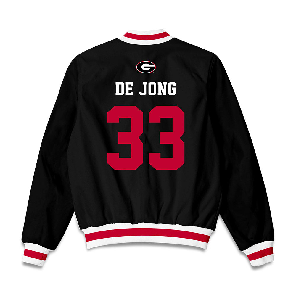 Georgia - NCAA Baseball : Max De Jong - Bomber Jacket-1