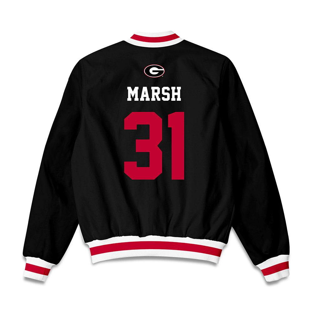 Georgia - NCAA Baseball : Chandler Marsh - Bomber Jacket-1