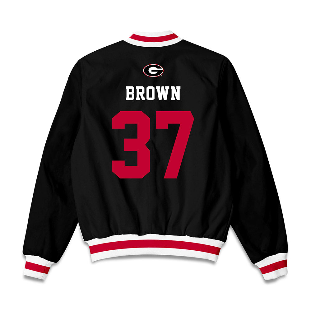 Georgia - NCAA Baseball : Zachary Brown - Bomber Jacket-1