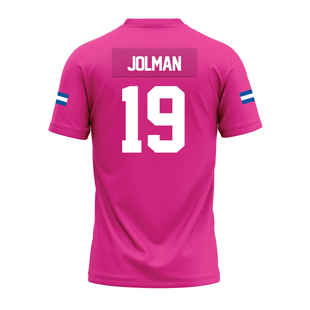 Grand Valley - NCAA Football : Paschal Jolman - Pink Premium Football Jersey-1