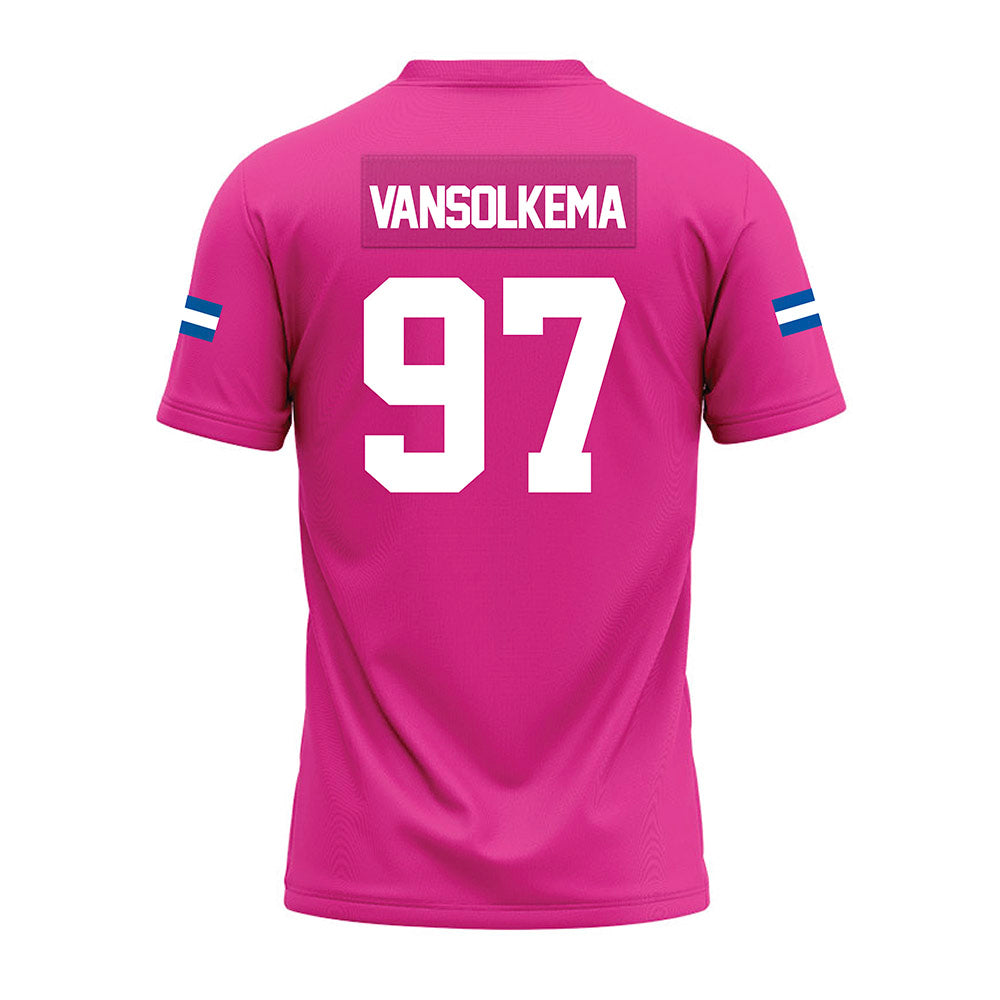 Grand Valley - NCAA Football : Camren VanSolkema - Pink Premium Football Jersey-1