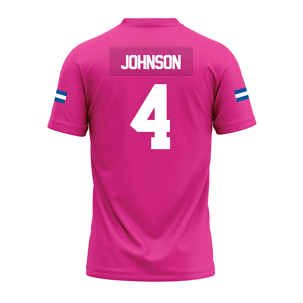 Grand Valley - NCAA Football : Darrell Johnson - Pink Premium Football Jersey-1