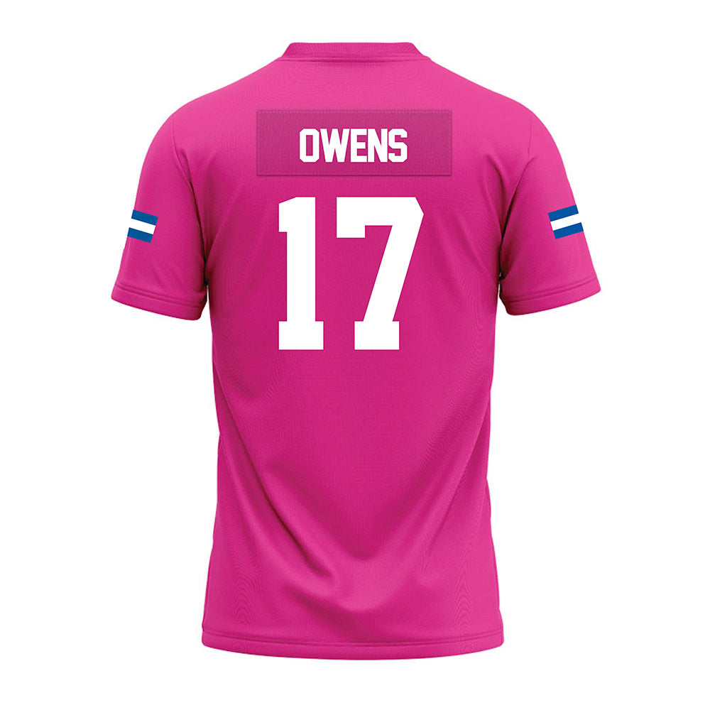 Grand Valley - NCAA Football : Kenyon Owens - Pink Premium Football Jersey-1