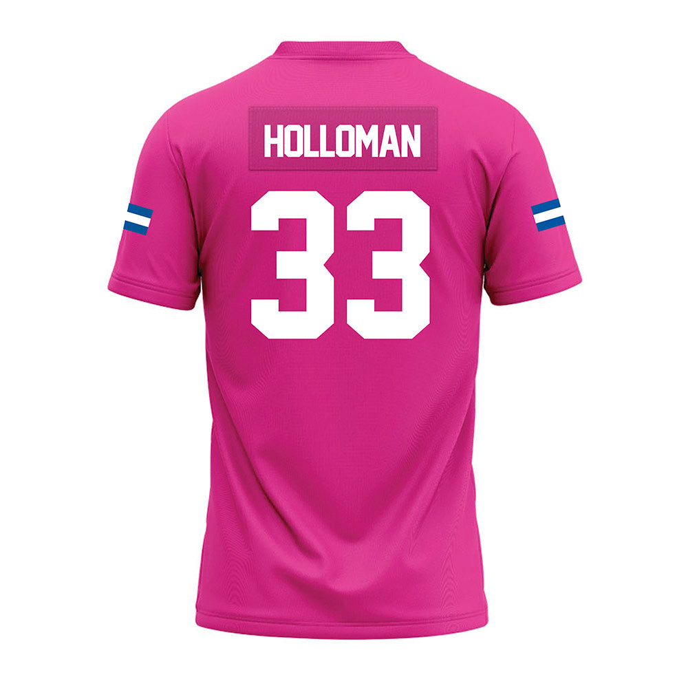 Grand Valley - NCAA Football : David Holloman - Pink Premium Football Jersey-1