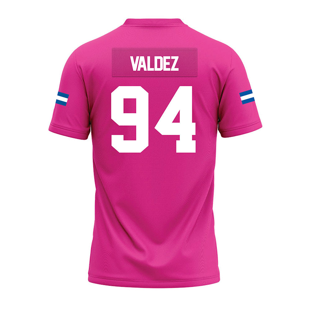 Grand Valley - NCAA Football : Elias Valdez - Pink Premium Football Jersey-1