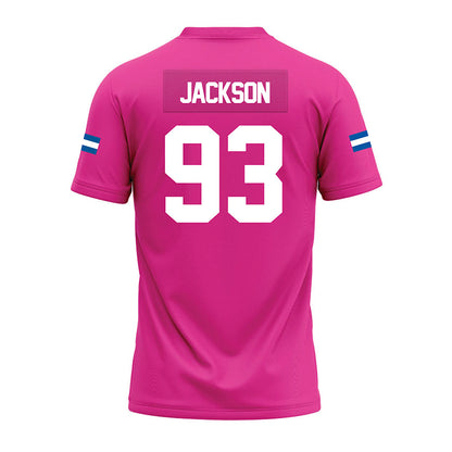 Grand Valley - NCAA Football : Ronald Jackson - Pink Premium Football Jersey-1
