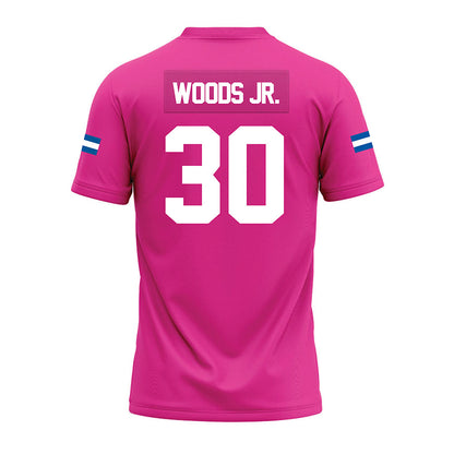 Grand Valley - NCAA Football : Derrick Woods Jr. - Pink Premium Football Jersey-1