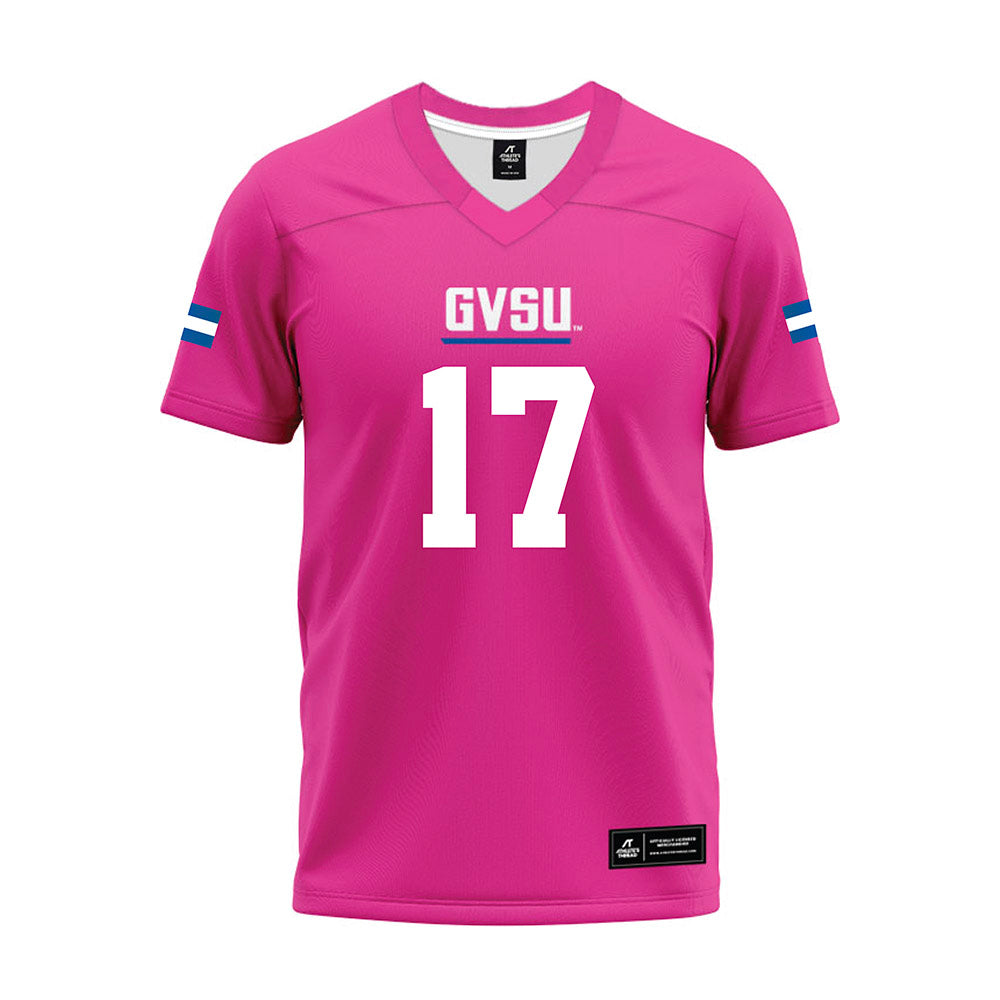 Grand Valley - NCAA Football : Kenyon Owens - Pink Premium Football Jersey-0
