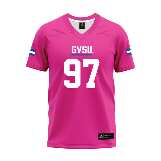 Grand Valley - NCAA Football : Camren VanSolkema - Pink Premium Football Jersey-0