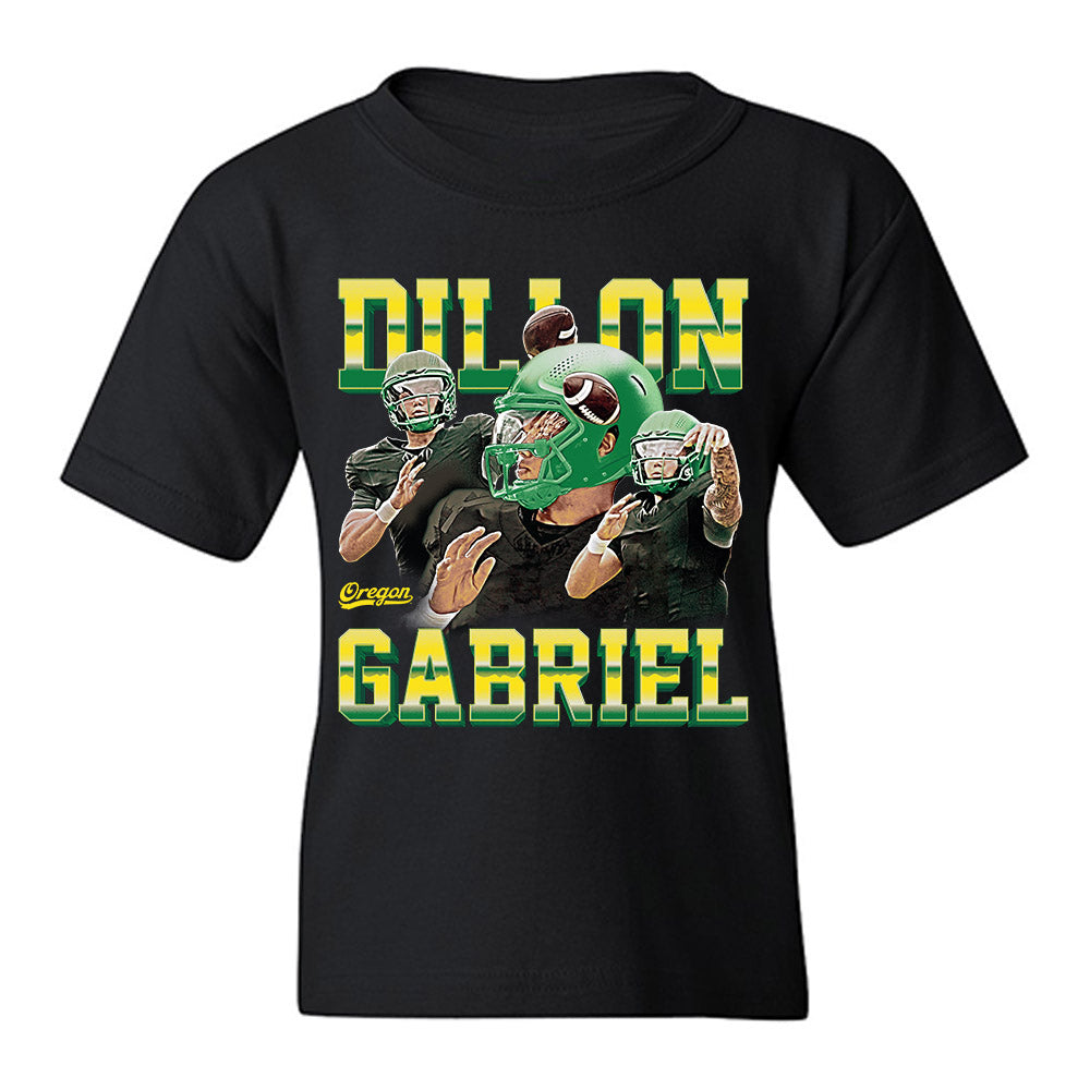Oregon - NCAA Football : Dillon Gabriel - Player Collage Youth T-Shirt-0